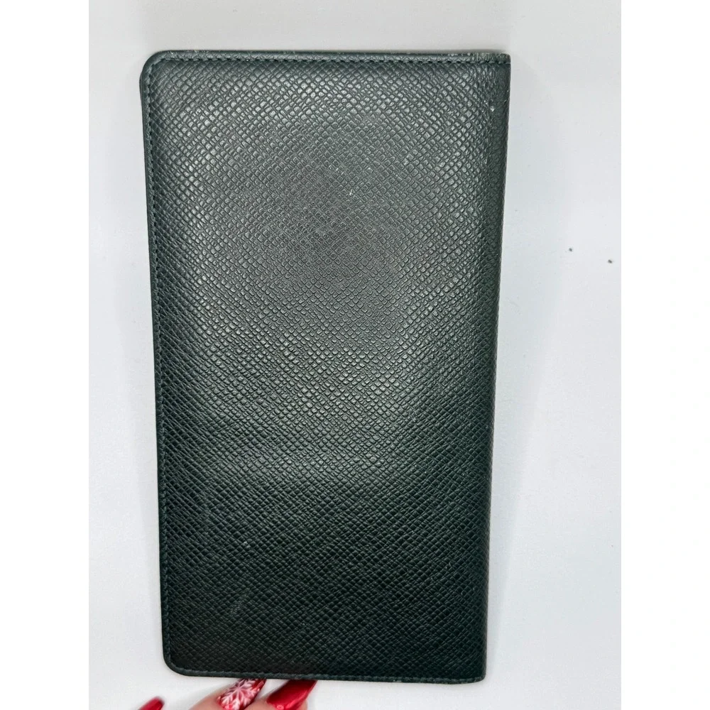 Louis Vuitton Monogram Long Wallet‎ Green Taiga Leather#343